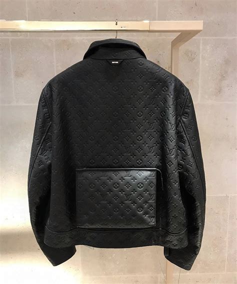 lv leather jacket men|luxury black leather jacket.